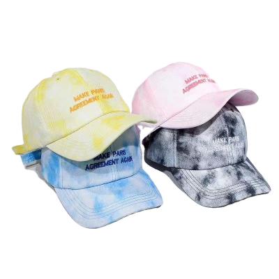 China Custom Men Women Sun Logo Tie Dye Sport Casual Fashion Hat Low MOQ Peaked Baseball Cap For Unisex for sale