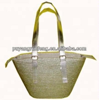 China Shoulder Bag Handmade Wheat Straw Wicker Bag for sale