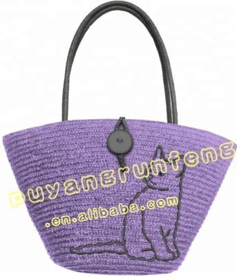 China Handmade Shoulder Bag Large Straw Beach Bags for sale