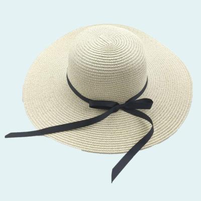 China Summer Straw Hat Women Ladies Fashion Custom Hat Wholesale Paper Running Panama Hat Striped for sale