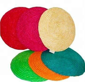 China Sustainable Natural Wheat Straw Table Straw Mats for sale