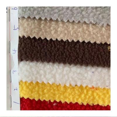 China Double faced pretty and colorful large fleece knitted fabric particles for sale