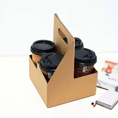 China Recyclable Paper Cup Holder Cardboard Coffee Paper Cup Holder 2/4 Store for sale