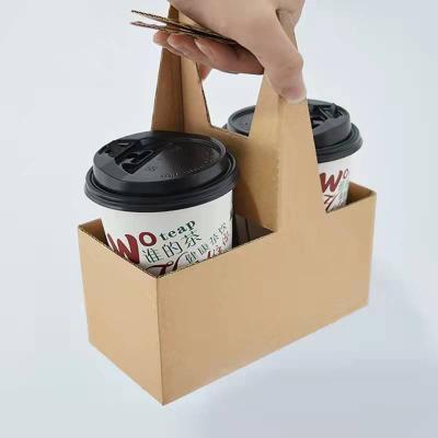 China Recyclable Paper Cup Holder Cardboard Coffee Paper Cup Holder 2/4 Store for sale