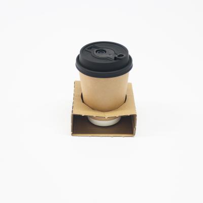 China Wholesale custom printed beverage reusable 2 and 4 paperboard coffee cup carriersReusable cup beverage packaging carrier for sale