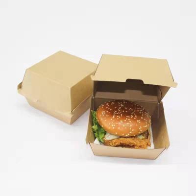 China High Quality Custom Disposable Hamburger Boxes Custom High Quality Hamburger Boxes Printing Eco Printing Greaseproof Hamburger Box for sale