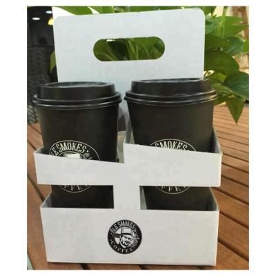 China Wholesale high quality eco-friendly craft coffee cup paper carrier with stand for sale