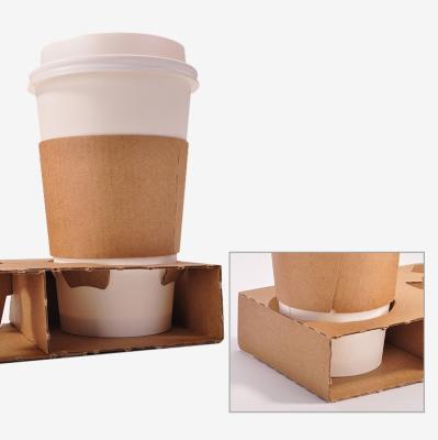 China Disposable Paper Coffee Cup Tray For Food And Disposable Carry Tray for sale