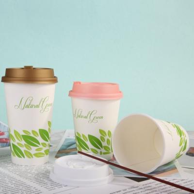 China 100% Full Disposable Eco-friendly Recycling Material Compostable Paper Cups For Hot Drink for sale