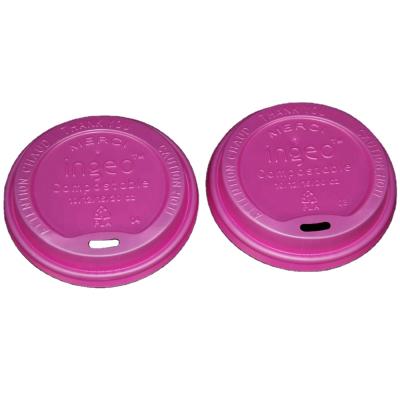 China Non Spill Disposable Biodegradable PLA Coffee Cup Lid for sale