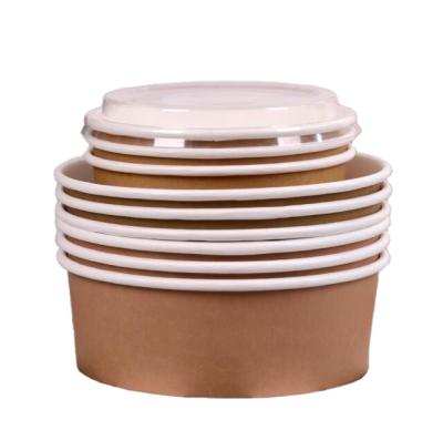 China 38oz disposable paper snack bowl for restaurant and fast food industry use takeaway food container for sale