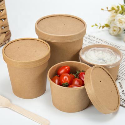 China Wholesale Disposable Disposable Paper Soup Bowl Double Use PE/PLA/PP Coated Paper Bowl for sale