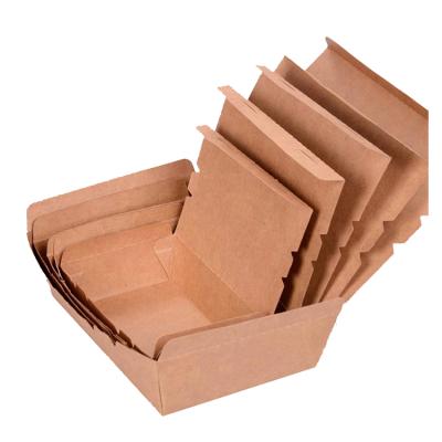 China Recyclable Custom Size Fast Food Take Away Food Packaging Paper Box For Grocery Store for sale