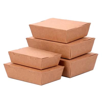 China Custom Size Recyclable Take Out Container Food Packaging Craft Single Wall Paper Food Boxes for sale