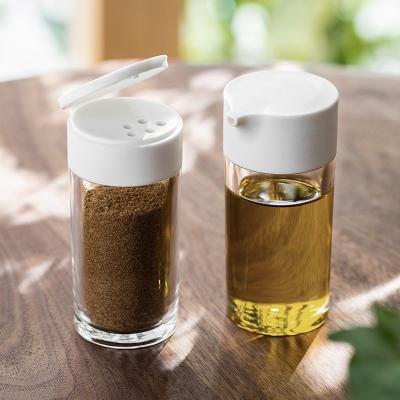 China Sustainable Empty Plastic Spice Jar 80ml Knock Down Five Hole Pepper Seasoning Bottle for sale