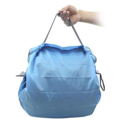 China Single Shoulder Bag Handbag Folding Dual Function Custom Printed Reusable Canvas Portable Shopping Bag for sale