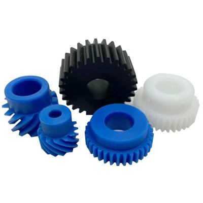 China Building Material Shops Custom Plastic Gear Parts Nylon Wear Resistant Cylindrical PA66 Gear for sale