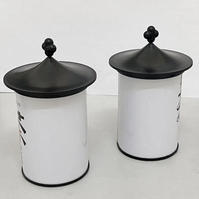 China Food Custom Printed Metal Cans Tea Sealed Round Storage Metal Cans for sale