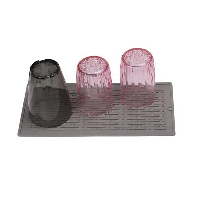 China Viable Hot Selling Dish Drying Silicone Mats Dish Drainer Mat For Kitchen Countertop for sale