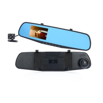 China NIGHT VISION 3.5 inch dash camera car dvr hd 1080p rearview mirror dvr car with g sensor 2 channel dash camera mirror dash rear cam for sale