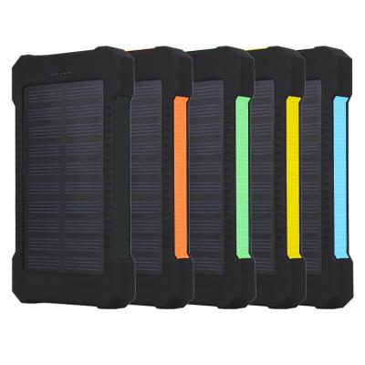 China Portable Fast Charging Support Panel Charger 3 Outputs Waterproof External Support with Portable LED Solar Panel Power Bank Charger Solar Battery Pack for sale