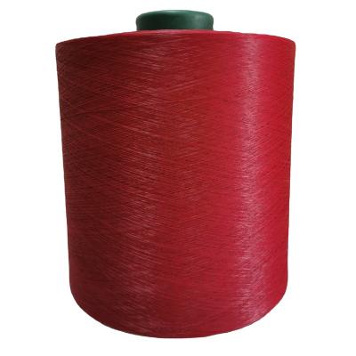 China Anti-deformation DTY 150D Fishing Polyester Dope Yarn Bacterial Far Infrared Heating Dye Bright Color Fastness Anti For T-shirt Fabric for sale