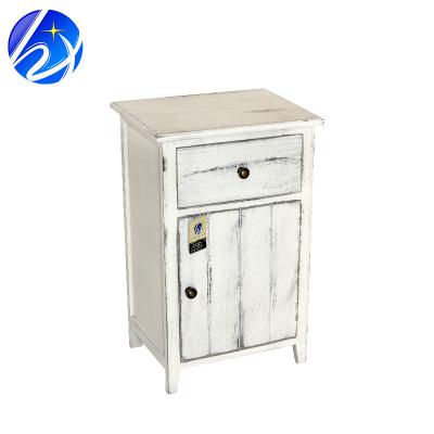 China Modern Antique Wiped White Willow Rattan 2 Chest Of Drawers Basket Closet Wooden Storage Unit Cabinet for sale