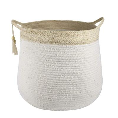 China Viable Oversized Carry Basket-Corn Skin Woven Basket Cotton Rope Storage Basket for sale