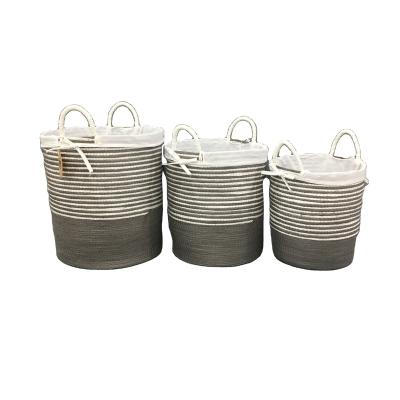 China Sustainable Plant Plankton Woven Belly Basket for Storage Plant Pot Basket and Laundry, Picnic and Grocery Basket for sale