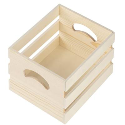 China High quality Europe pine wood surface is smooth and durable wooden storage trolley crates boxes for sale