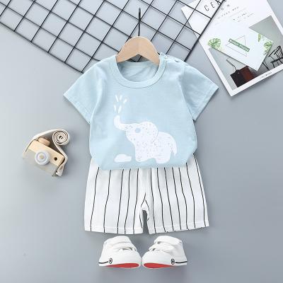 China Baby Kids Boy Design Summer Cute Short Sleeve Baby T-shirt Romper Jumpsuit Animal Children Clothing Set for sale