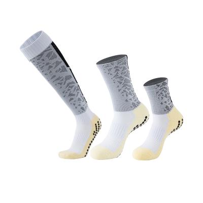 China Anti-Foul 2022 Wholesale Custom Grip Socks New Adults Anti Slip Grip Sports Football Socks for sale