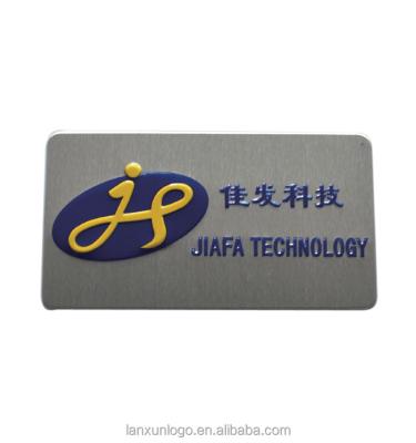 China China factory supply custom aluminum nameplate metal cheap shape wine label embossed screen printed canvas label for sale