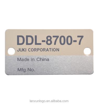 China China factory supply custom aluminum nameplate metal cheap shape wine label embossed screen printed care label for sale