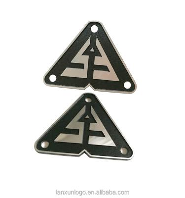 China China Factory Supply Custom Stamped Brushed Aluminum Vintage Metal Labels for sale