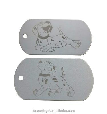 China China Custom Engraved Dog Tag Logo Aluminum Anodized Blank Metal for sale