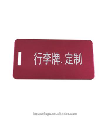 China China factory supply customized luggage tag color anodizing laser engraved metal business card blank for sale