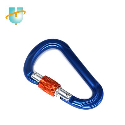 China Wholesale Good Anti Corrotion 100mm/5.43inch CE Certified Aluminum Climbing Carabiner Hook With Screw Door for sale