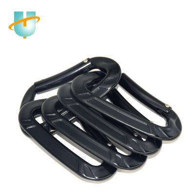 China Rust Wear Resistant Aluminum Carabiner D Shape 12KN / 5KN Climbing Carabiners for sale