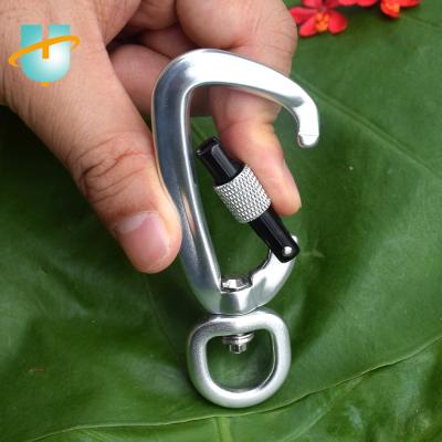 China Customized 4KN Hook 4KN Surface Rise Climbing Aluminum Rocking Customized Packaging Mountain Carabiner For Dog Leashes for sale