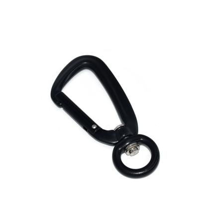 China Black 4KN Extracting Tools Safety Carabiner , Wholesale Camping Sling Swivel Carabiner Hook for sale