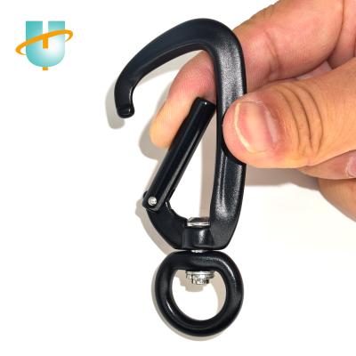 China Wholesale Black Carabiner Swivel Tools 4KN Safety Black Climbing Hook UTSGM7801D1 for sale