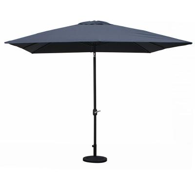 China Mefo Durable Aluminum Garden 8/10ft Black Hand 360 Degree Tilt Center Pole Sun Patio Umbrella for Garden or Pool for sale