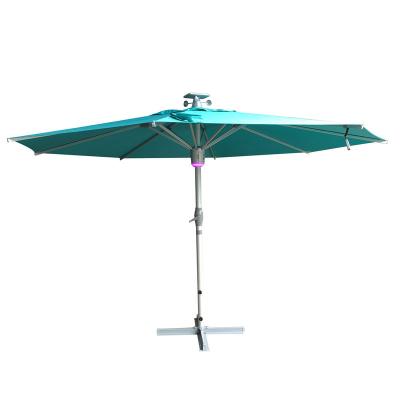 China Mefo Garden Modern New Products Darken 4m With Wind Speed ​​Sensor Automatically Closed And Outdoor LED Lights Patio Umbrellas for sale