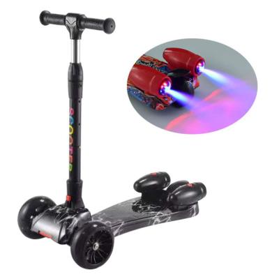 China Rechargeable Frog Scooter 3 Wheels Kick Scooter Kid Children Led Flashing Lights Roll Water Smoking for sale