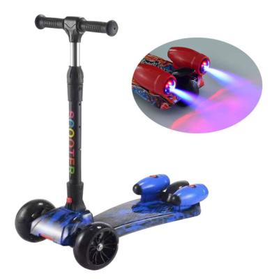 China Spray/music/bluetooth/led lights/folding/adjustable height 3 wheel folding scooter for kids folding electric jet scooter with led lights for sale