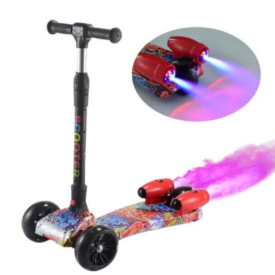 China 2022 new model 3 wheel child foot scooter kick kids electric scooter with music speaker led lights for sale