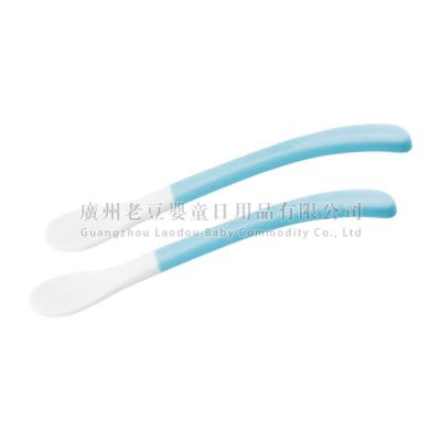 China Baby Feeding Spoon High Quality Silicone Baby Spoon Flatware Lovely Gifts For Baby Kids for sale