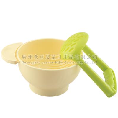 China Baby Infant Manually Grinding Bowl To Mashed Pressure Grinding Rods set for sale