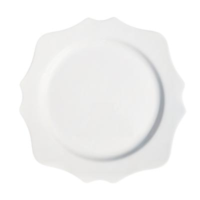 China Sustainable New Design Sun Flower Dish Home Shape Ceramic Dinner Dish for sale